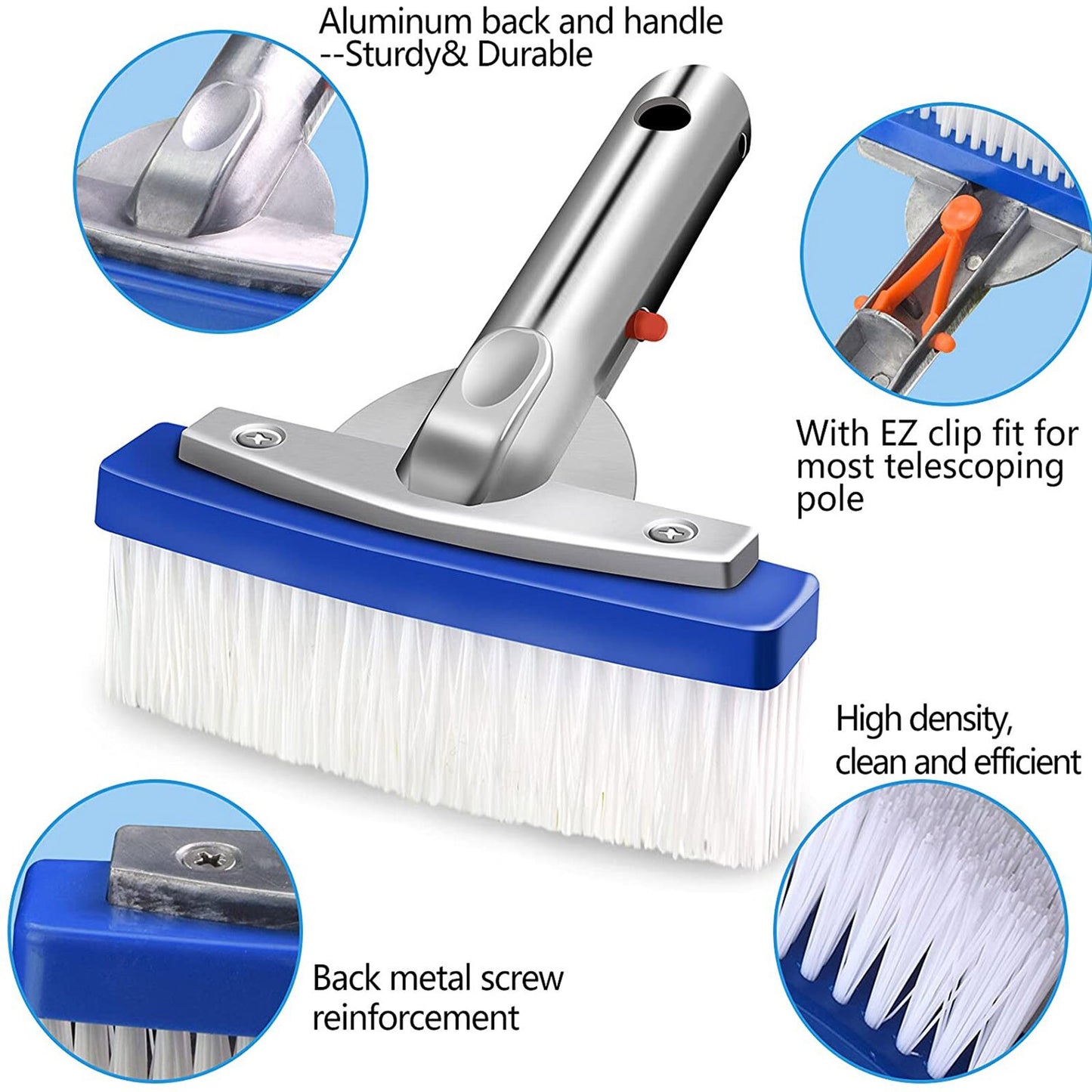 Swimming Pool Brush Cleaning Tool 5.5" (Pole Not Included)