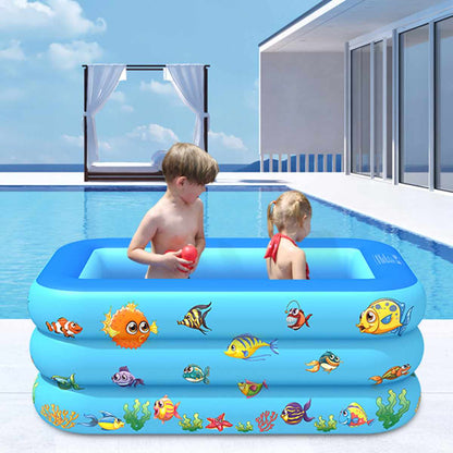 Inflatable Swimming Pool Square Swimming Pool Children Inflatable Pool Bathing Tub Baby Kid Home Outdoor Large Swimming Pool