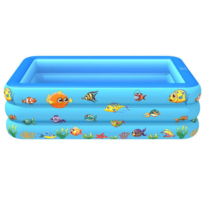 Inflatable Swimming Pool Square Swimming Pool Children Inflatable Pool Bathing Tub Baby Kid Home Outdoor Large Swimming Pool