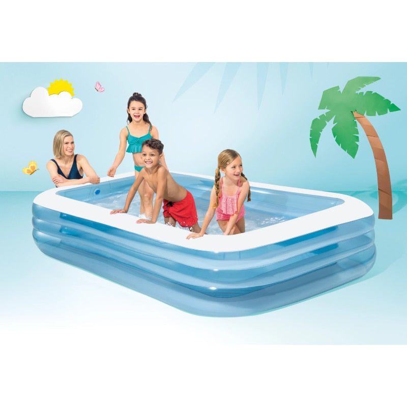 Intex Inflatable Swim Center Family Lounge Pool, 120" x 72" x 22" - Colors may vary.