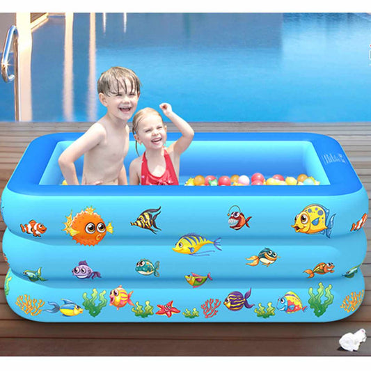 Inflatable Swimming Pool Square Swimming Pool Children Inflatable Pool Bathing Tub Baby Kid Home Outdoor Large Swimming Pool