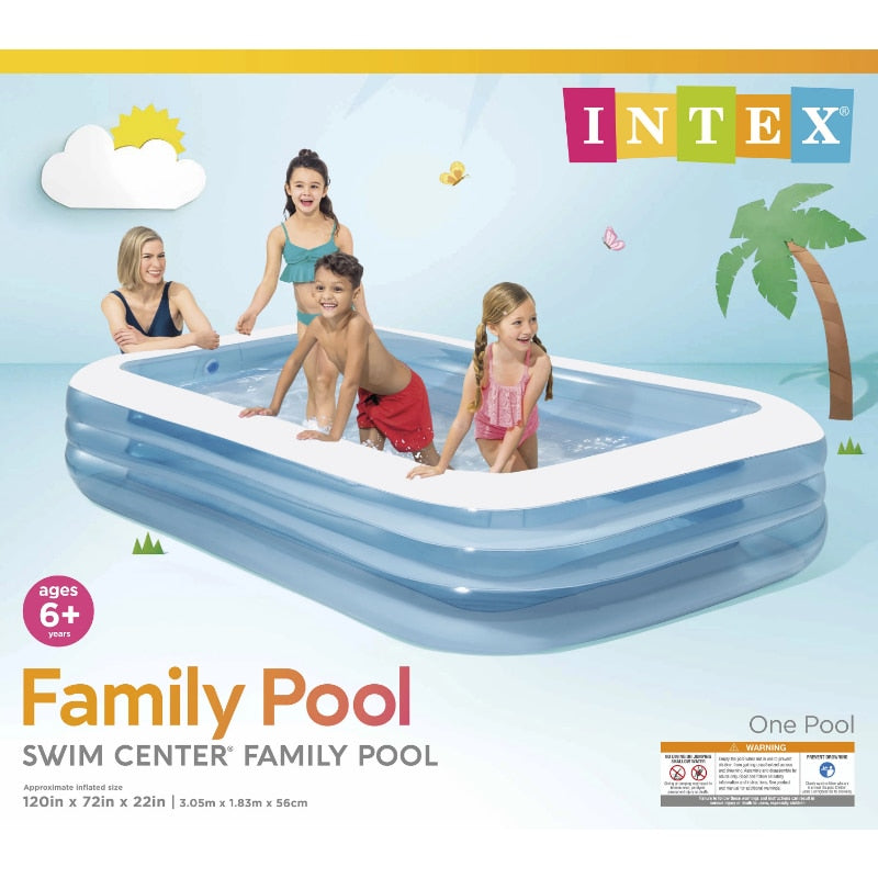 Intex Inflatable Swim Center Family Lounge Pool, 120" x 72" x 22" - Colors may vary.